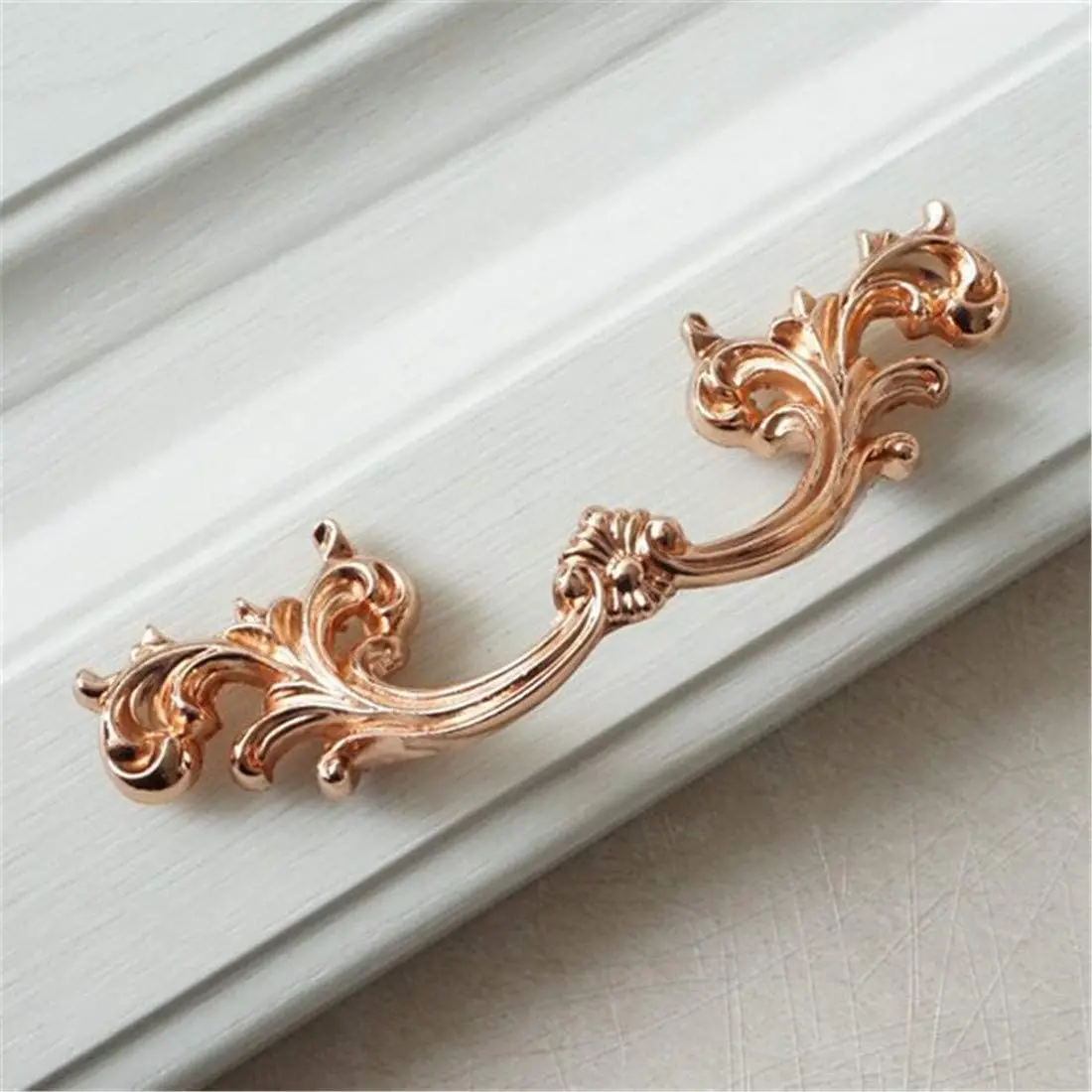 Rose Gold Lade Trekt Handvatten Zinklegering Dresser Handle Drawer Knop Rustieke Keuken Deur Trekknop Meubels Hardware