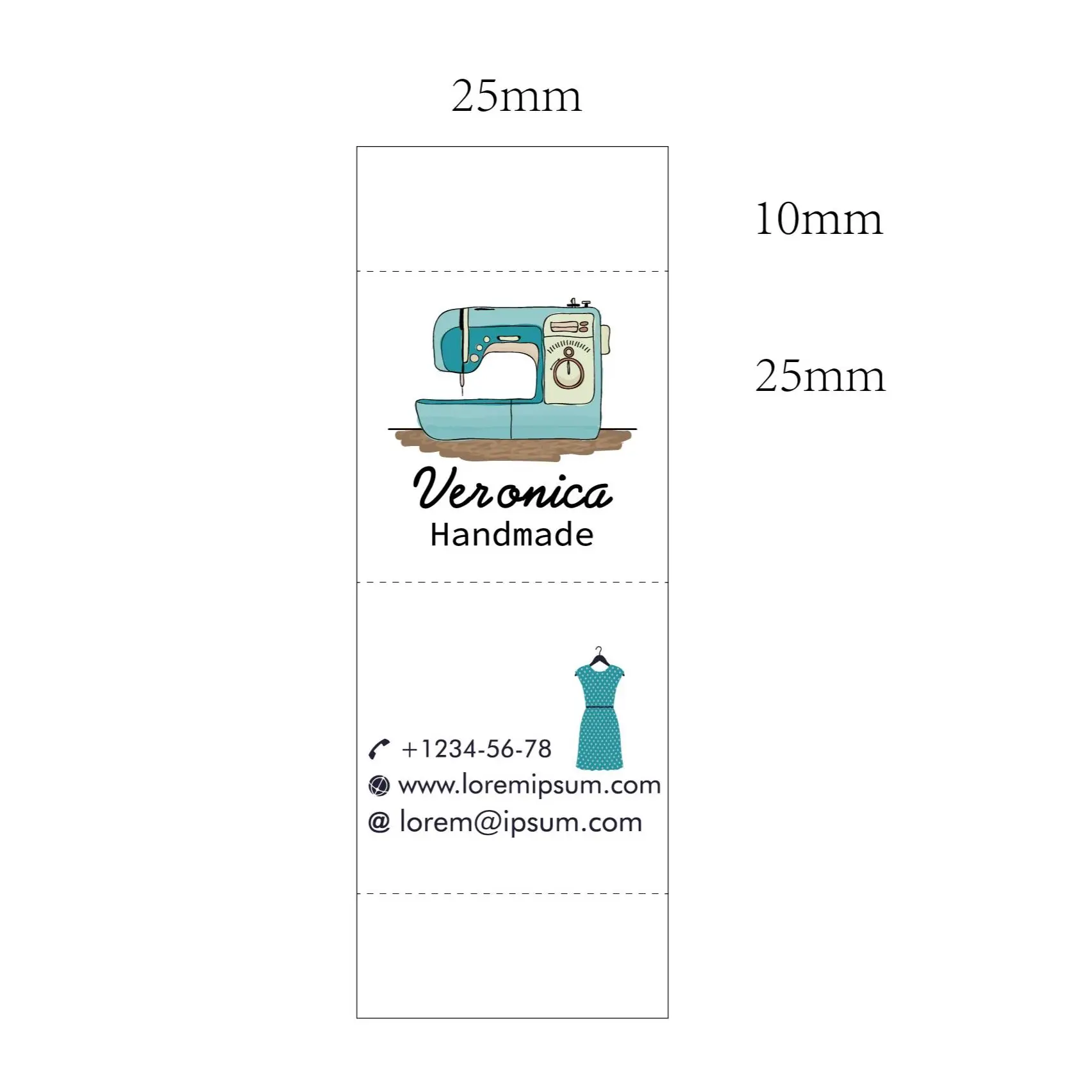 New 25*70mm Custom Clothing Label-personalized Brand Organic Cotton Webbing Label Logo or Text Sewing Label 10-100 Pcs