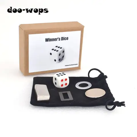 Winner's Dice by Secret 마술 트릭, 마술사 클로즈업 환상, 기믹 소품, 메탈리즘 클래식 완구, 주사위 숫자 예측기