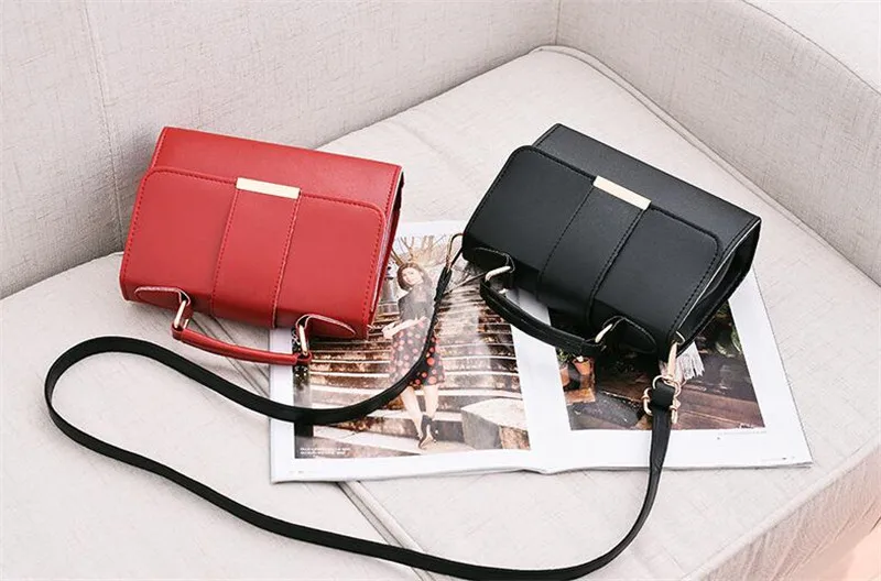 Heißer Verkauf Flap Sling Schulter Taschen für Frauen Einfarbig Umhängetasche Messenger Tasche Geldbörse Weibliche Leder Handtasche Tasche – Detail 10