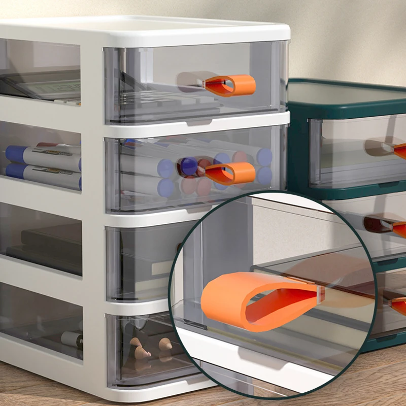 Multi-layer Transparent Desktop Storage Drawer Box Dust-Proof Shelf Plastic Desk Storage Box Cosmetics Storage Organizer