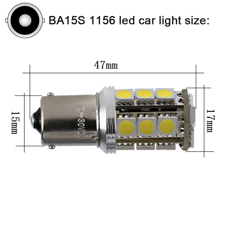 Bombillas Led Bulb On Car P21W 1156 BA15S Canbus 12v 24v Truck Vehicle Backup Reverse Light Auto Tail Lamp Super 3W 12 24 V Volt