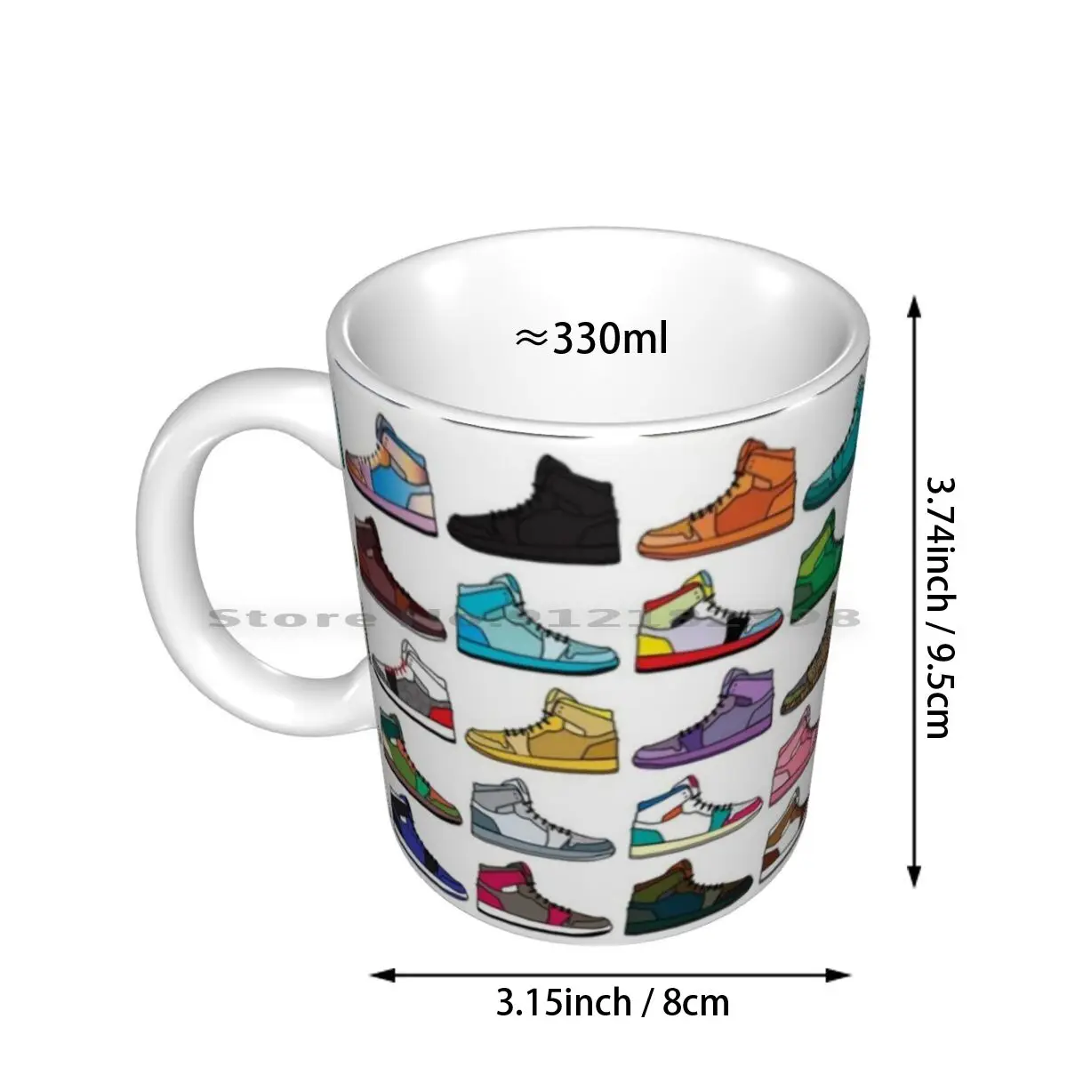 Sneaker Pattern Ceramic Mugs Coffee Cups Milk Tea Mug Sneakers Sneaker Sneaker Pattern Sneaker Shoe Shoes Shoe Pattern Shoes