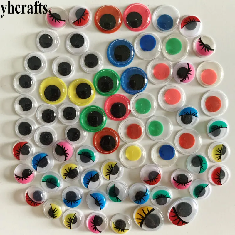 50PCS/LOT.All size round oval black colorful eyes Doll eyes Handmade crafts material Kids DIY toys Kindergarten accessories OEM