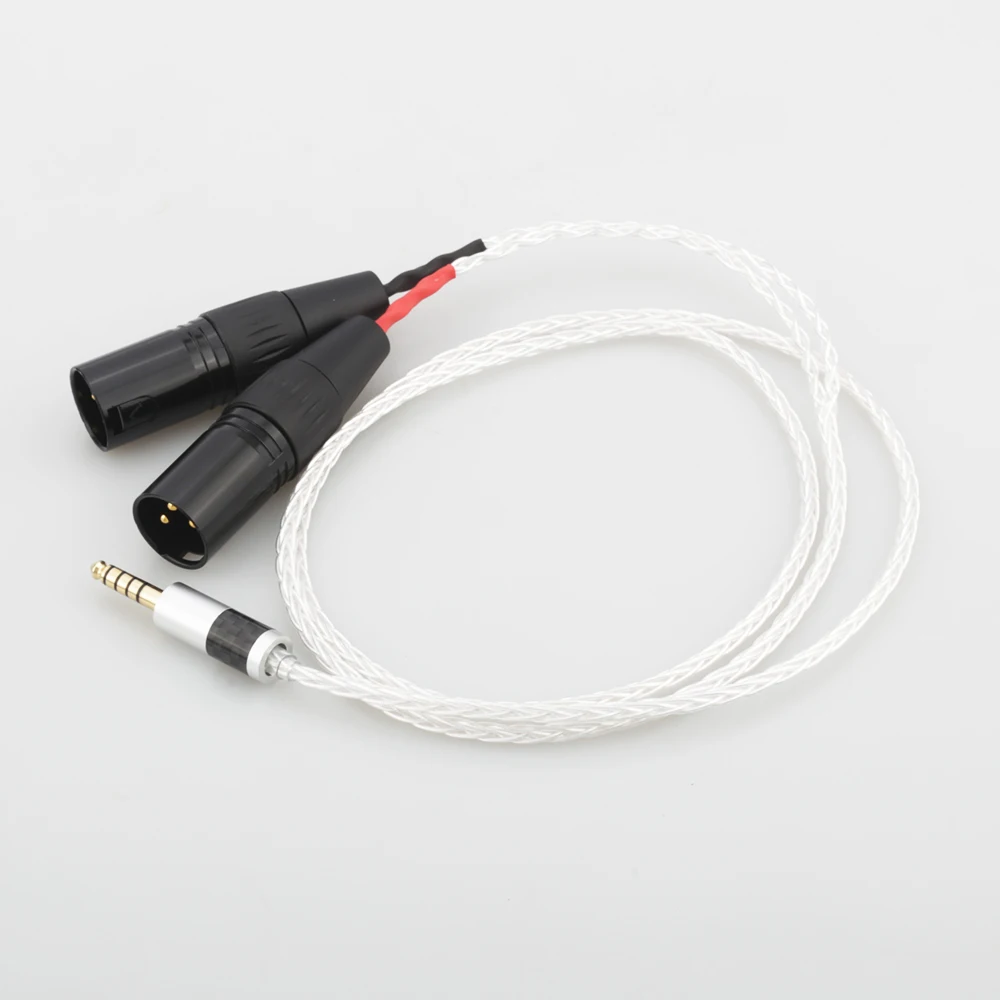 Neue Audiocrast 8 Kerne Silber Überzogene 4,4mm Ausgewogene Stecker auf Dual 2x 3pin XLR Ausgewogene Männlichen Audio Adapter Kabel