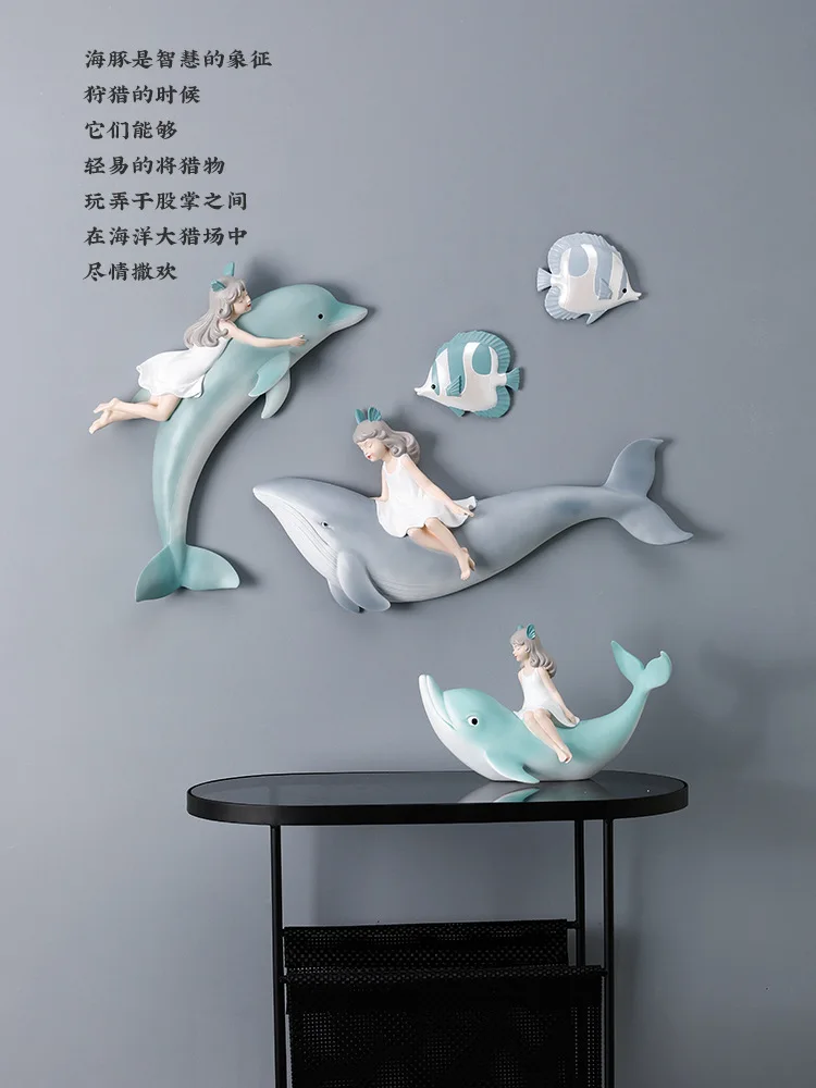 

Nordic Healing Mermaid Creative Decoration Children's Bedroom Princess Room Wall Decorations Pendant