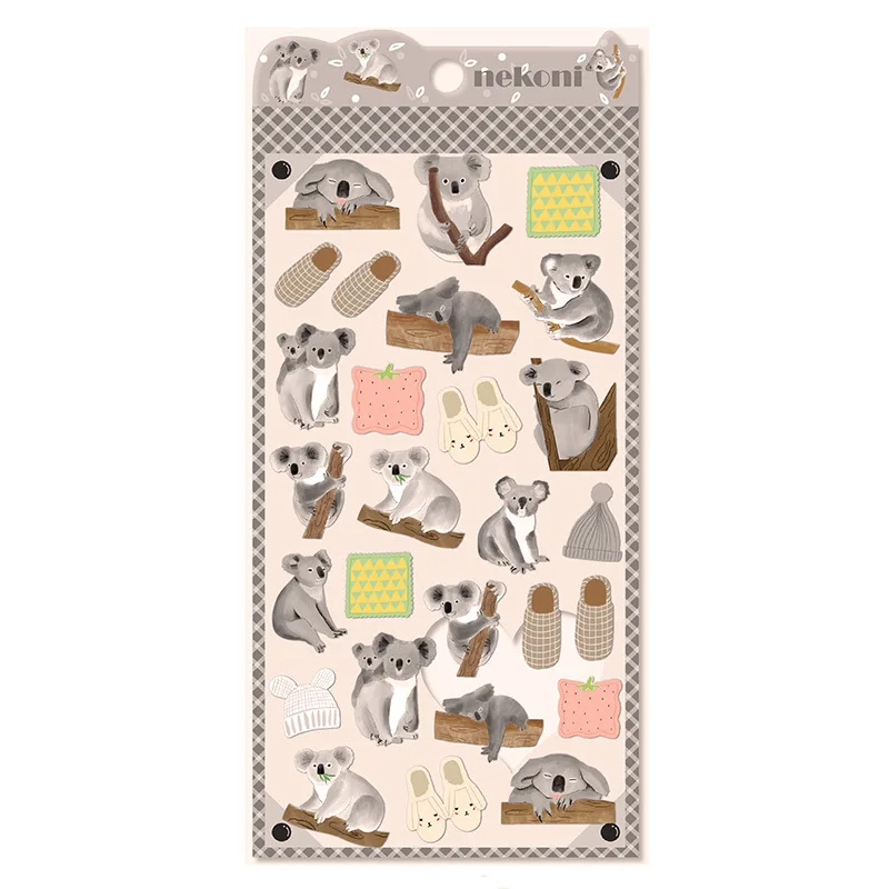 1Pc Hamburg Bread Animal Koala Rabbit Decorative Stickers Scrapbooking DIY Cartoon Stationery Stickers Album Label