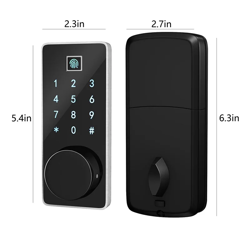 Imagem -03 - Bloqueio Inteligente Entrada Keyless Tuya Bloqueio Bluetooth com Leitor de Impressão Digital Tela Toque Teclado Senha Fechaduras Compatível Tuya Gateway