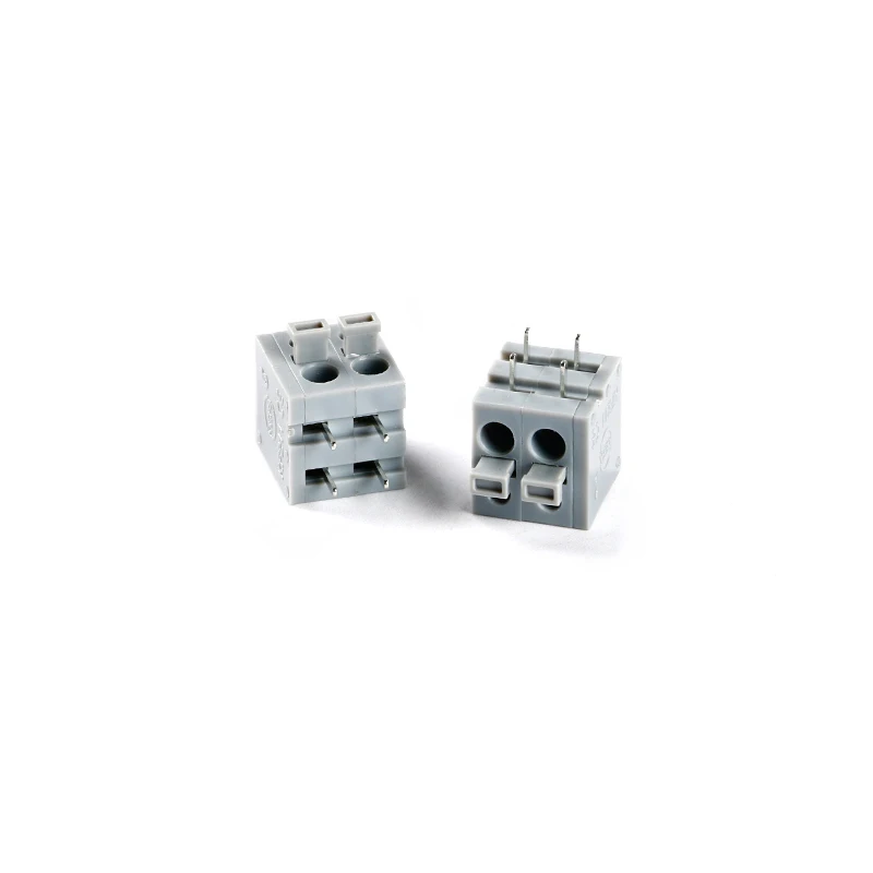 2Pcs KF211R 5.0 2P 3P PCB Spring Terminal Blocks pitch 5.0mm Horizontal plug spring type PCB terminal 2PIN ~ 8PIN