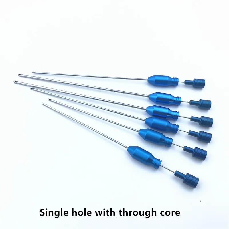 

Micro Cannula Liposuction Cannula 6pcs Single Hole Liposuction Facial Fat Transplantation Tool with Cleaning Tube