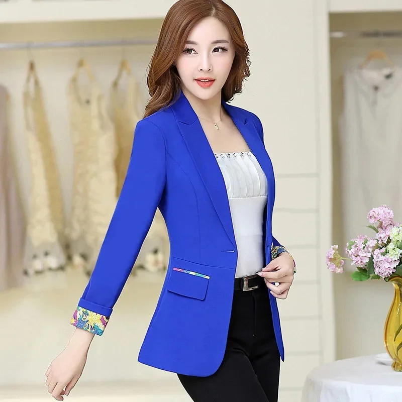 Women\'s Suit Jacket A Button Long Sleeved Short Korean Female Spring And Autumn 2021 New Casual Ladies White Blazer Wild Tops