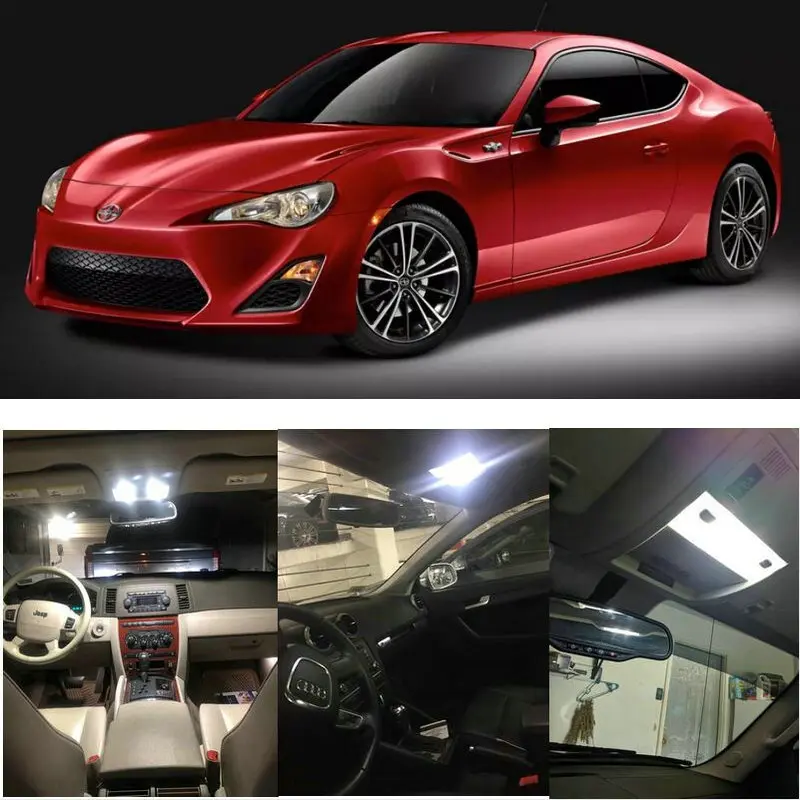 White LED Interior Lights Kit for Scion FR-S tC xB xD 2013, Dome Map Courtesy Door Light Bulbs