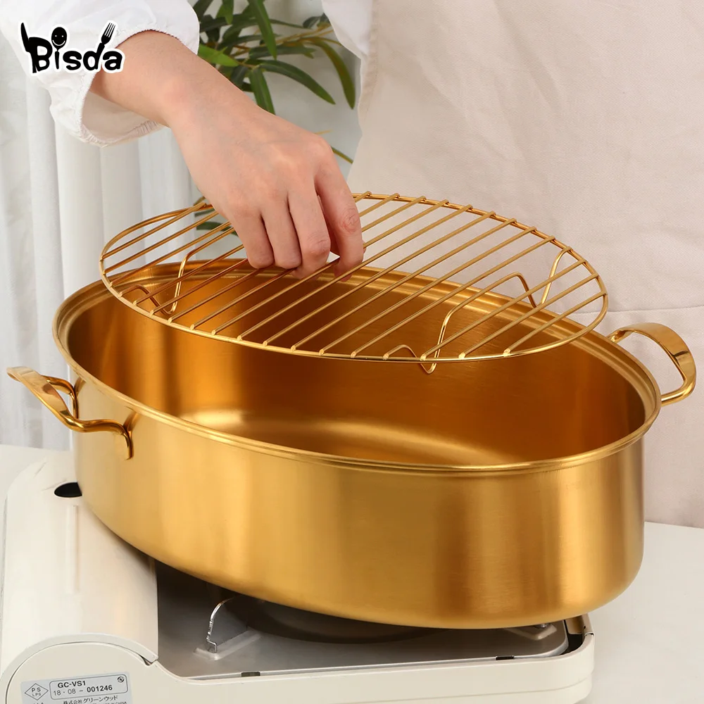 2/3Pcs Stainless Steel Fish Pot Bread Corn Steamer Food Cooking Pot with Lid and Steaming Rack Ceramic Plate Soup Pots Cookware