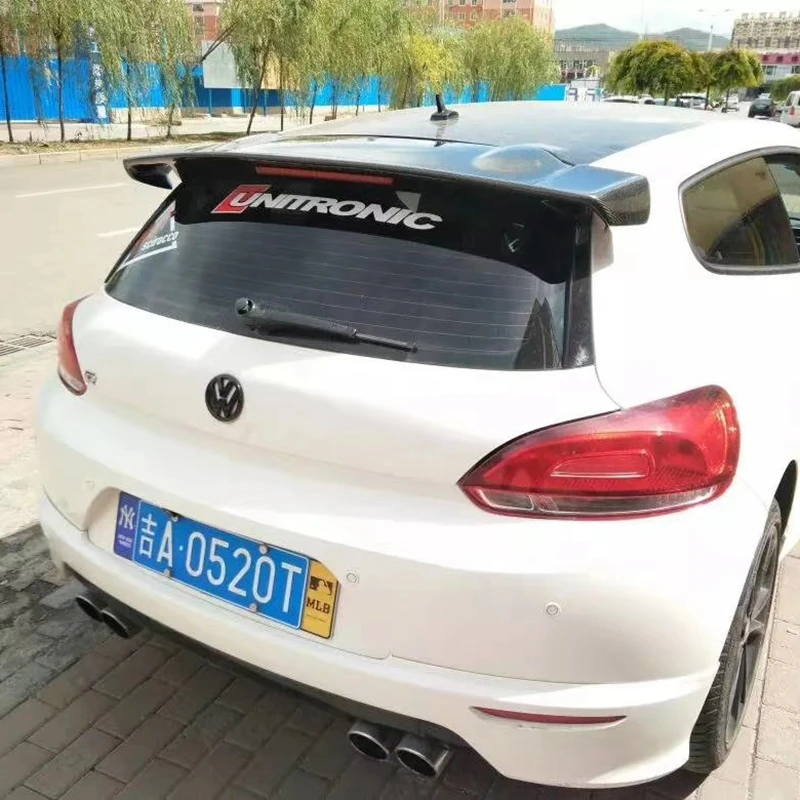 For Volkswagen VW Scirocco 2010~2014 high quality Carbon Spoiler Rear Roof Spoiler Wing Trunk Lip Boot Cover Car Styling