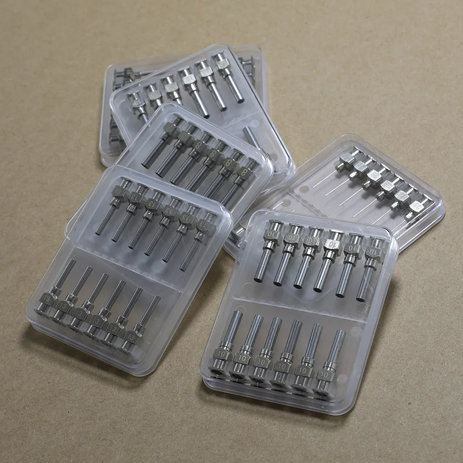 12pcs/Box 1/2 Inch Dispensing Syringe Stainless-Steel Metal Needle Dispenser Glue Blunt Needle Tip 8 9 10 11 12 17 18 19 20-30g