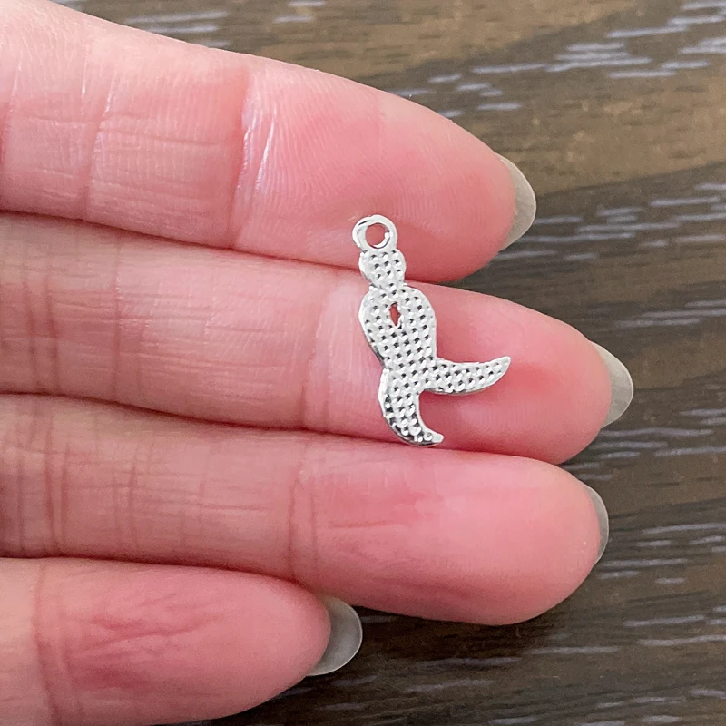 10PCS Enamel Pink Ribbon Charm Zinc Alloy Breast Cancer Pendant Charms For Bracelet Necklace Earrings DIY Jewelry Making