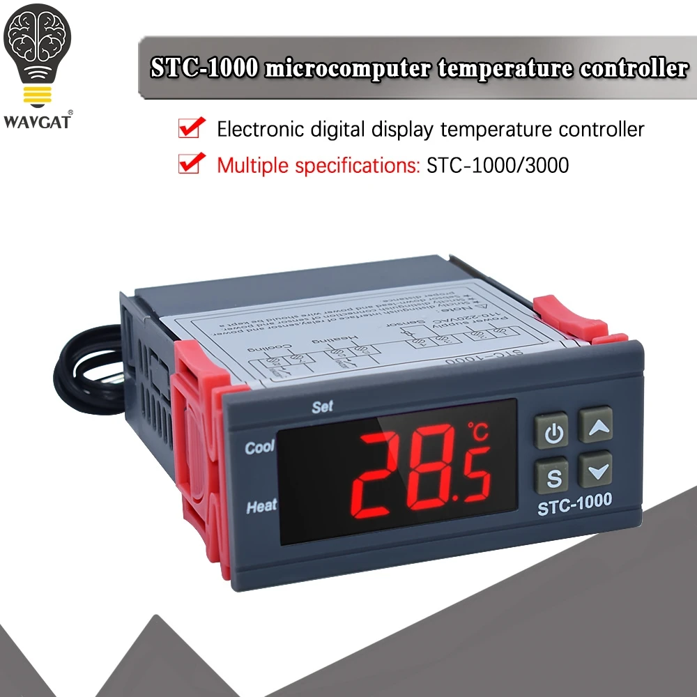 Digital Temperature Controller Thermostat Thermoregulator incubator Relay LED 10A Heating Cooling STC-1000 STC-3000 12V 24V 220V