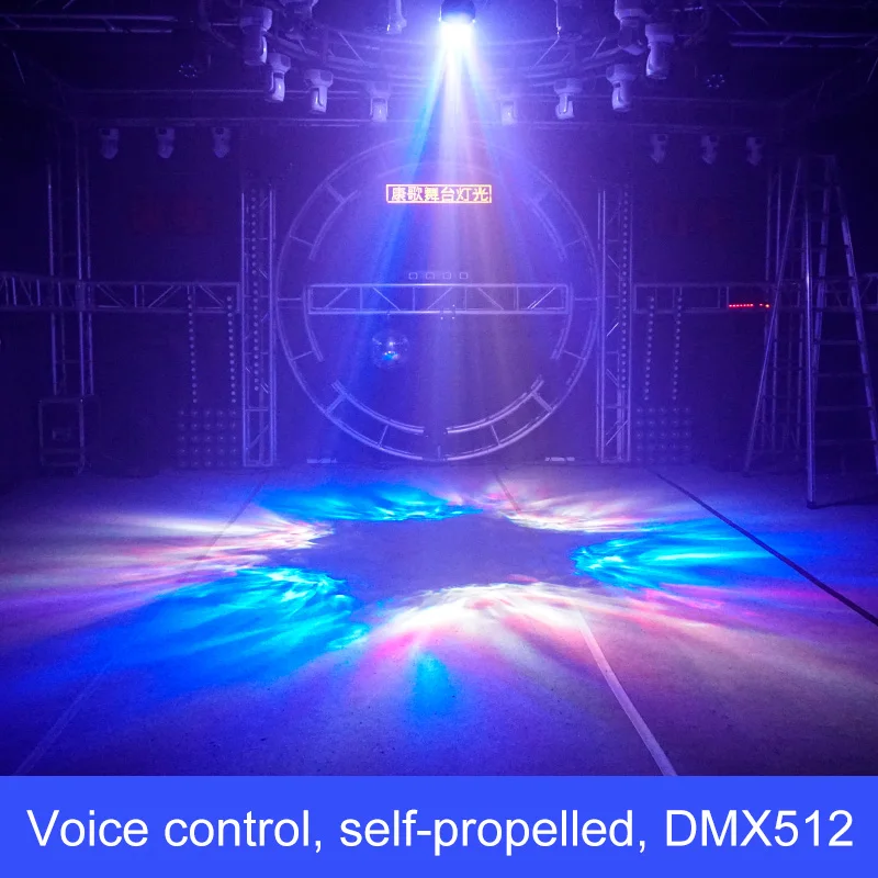 Imagem -03 - Luz de Cabeça Móvel Led Luz de Feixe de Seis Olhos de Abelha 6x15w Rgbw Dmx512 Iluminação de Efeito de Palco para dj Discoteca Festa de Natal de Aniversário