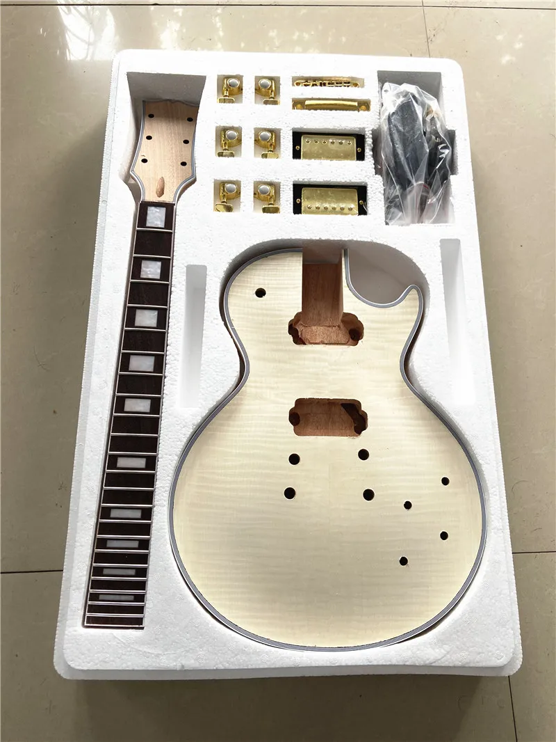 Customized version of electric guitar semi-finished products can be customized to any product mahogany