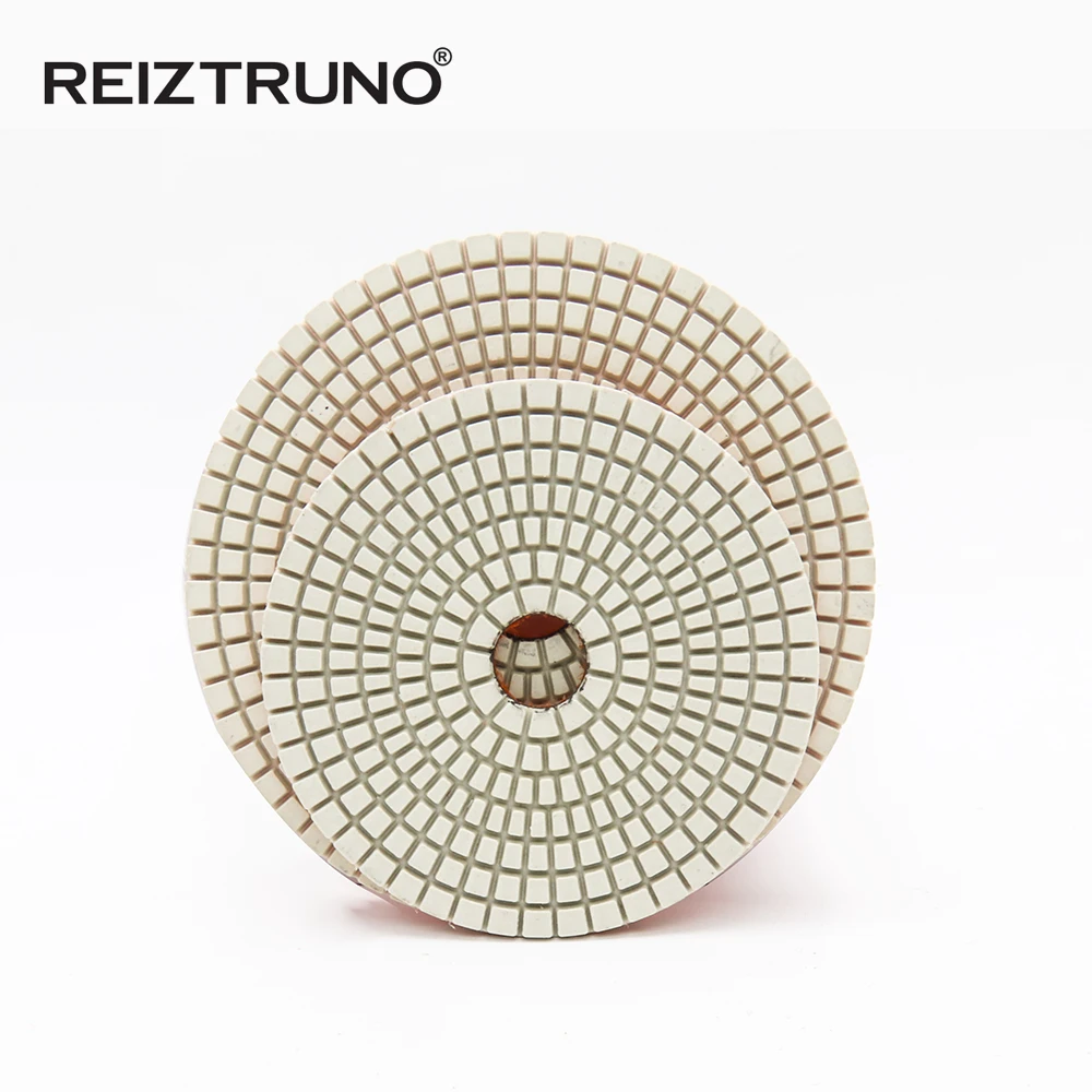 3Pcs REIZTRUNO 4นิ้ว100มม.แผ่นขัดเปียกสำหรับขัดหินอ่อนหินแกรนิต,ควอตซ์,หินธรรมชาติเครื่องมือขัด,ใช้เปียก