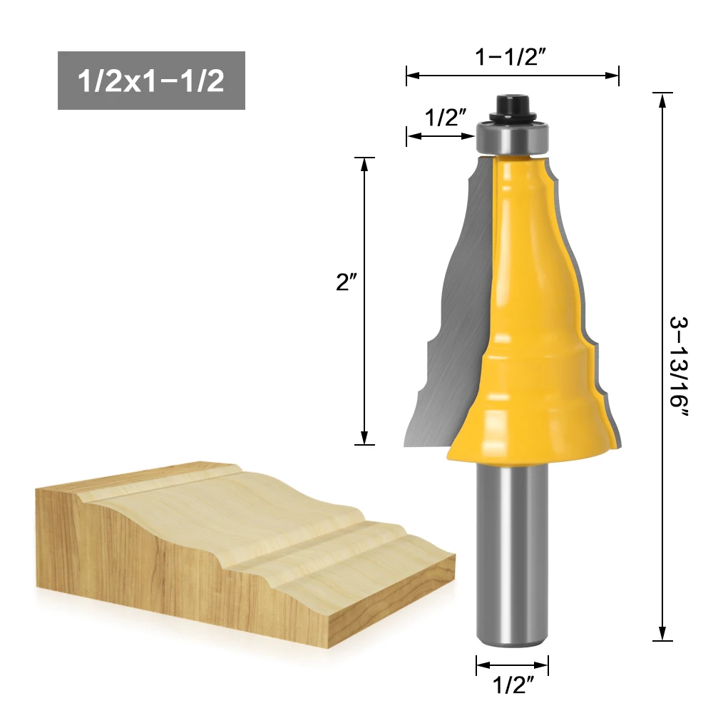 Door & Window Casing Router Bit - 1/2" Shank 12mm shank -  Line knife Woodworking cutter Tenon Cutter for Woodworking Tool