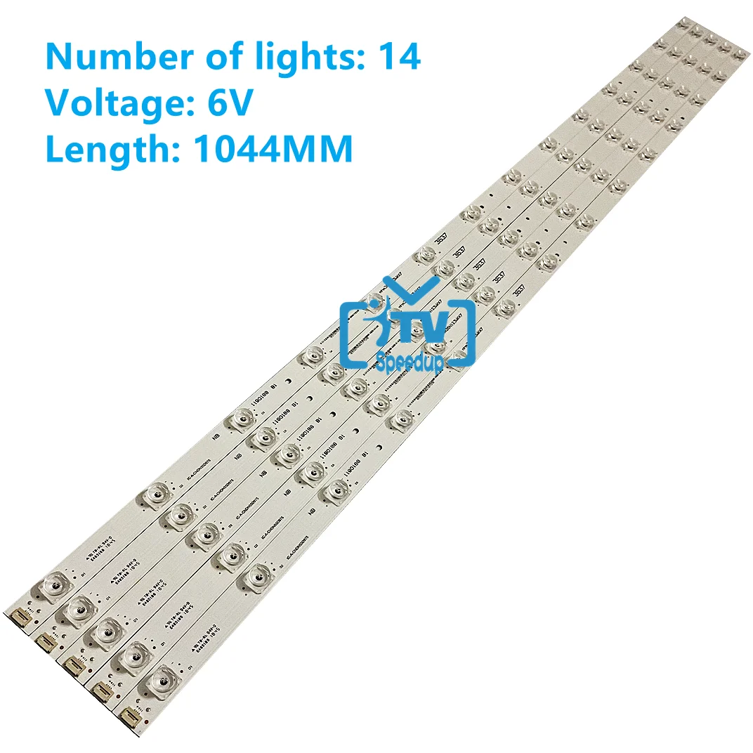 5pcs LED Backlight Strip for HISENSE 55'' TV 55H8E HZ55A5 55H50Y 55E350A HD55E3 55V1A 55HS68U IC-A-CNDN55D975 1190188