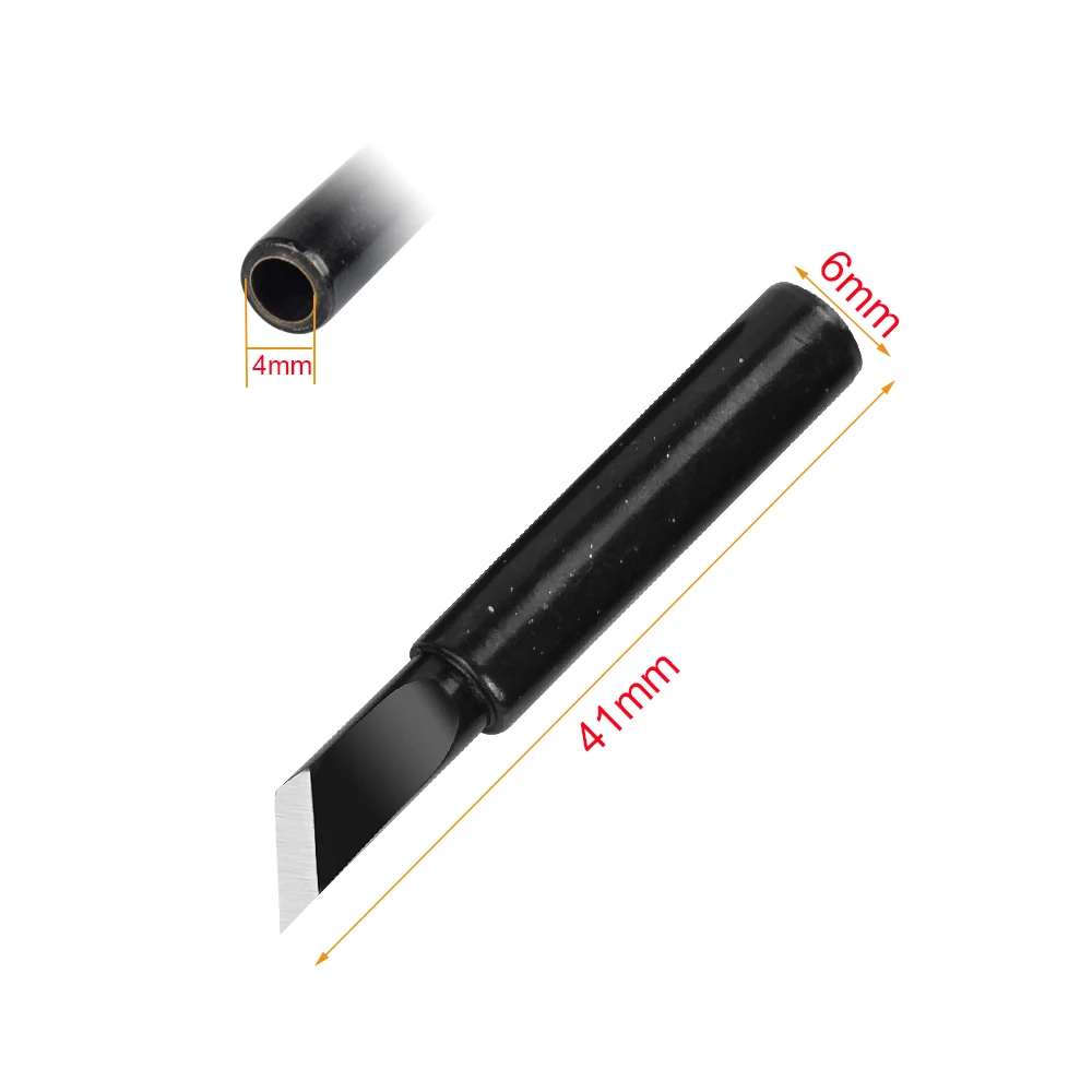 NEWACALOX 5pcs Senza Piombo di Saldatura Nero IronTips Utilizzato per 936/878D/8786 Stazioni di Saldatura di Saldatura Universale Accessorio rilavorazione