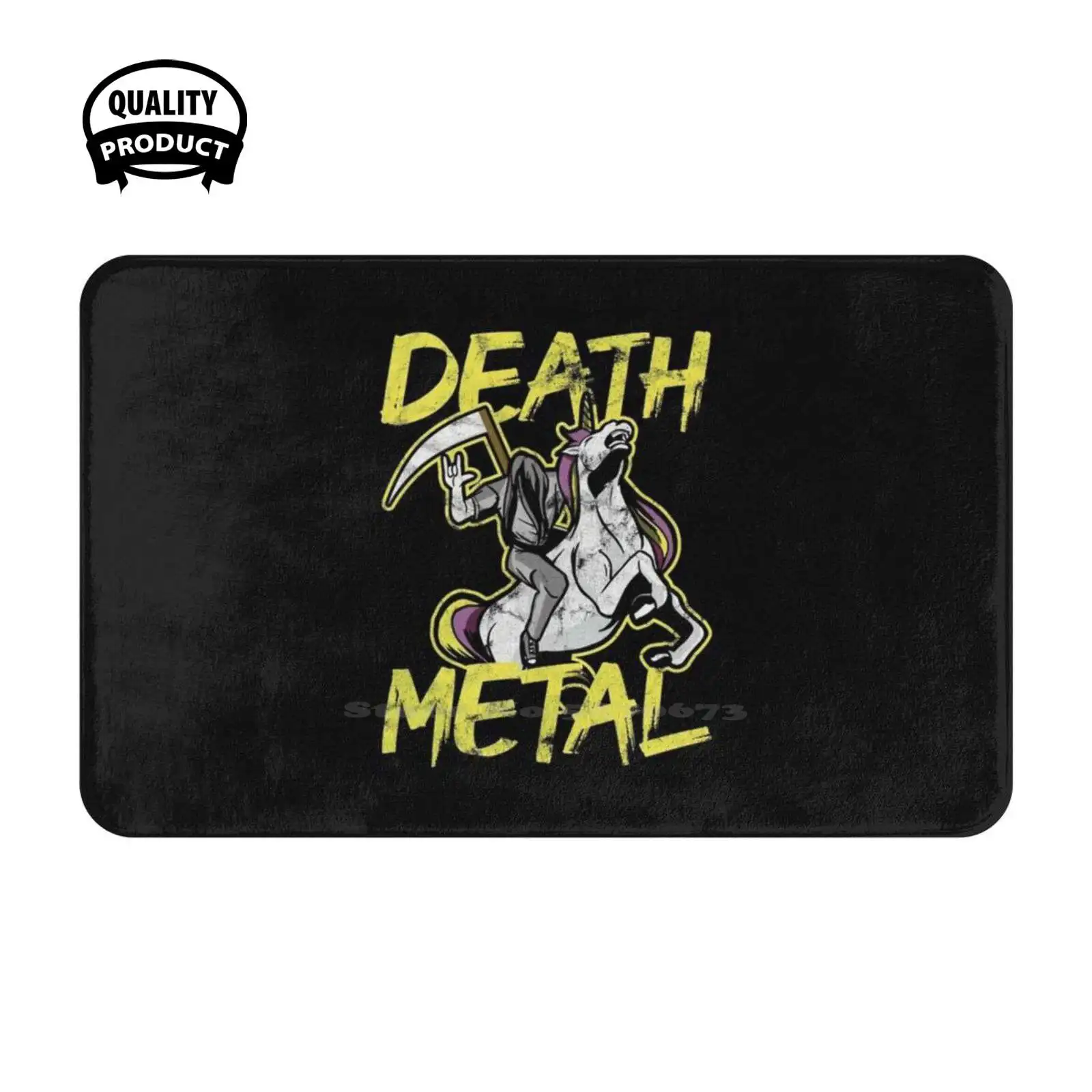 

Einhorn Death Metal Rocker Go To Hell Geschenk Soft Cushion Home Carpet Door Mat Car Rug Tod Magisch Weihnachten Geschenkidee