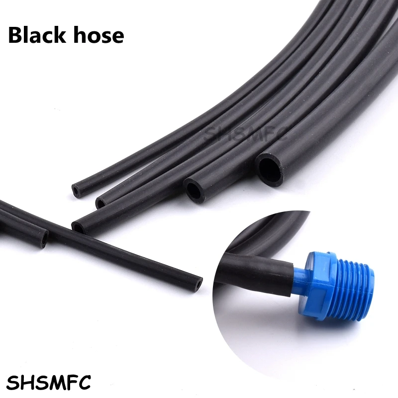 1M I.D 3~10-38mm Hi-quality Black Silicone Hose Flexible Silica Gel Pipe  Food Level Safety Soft Pipe Aquarium Air Pump Hose