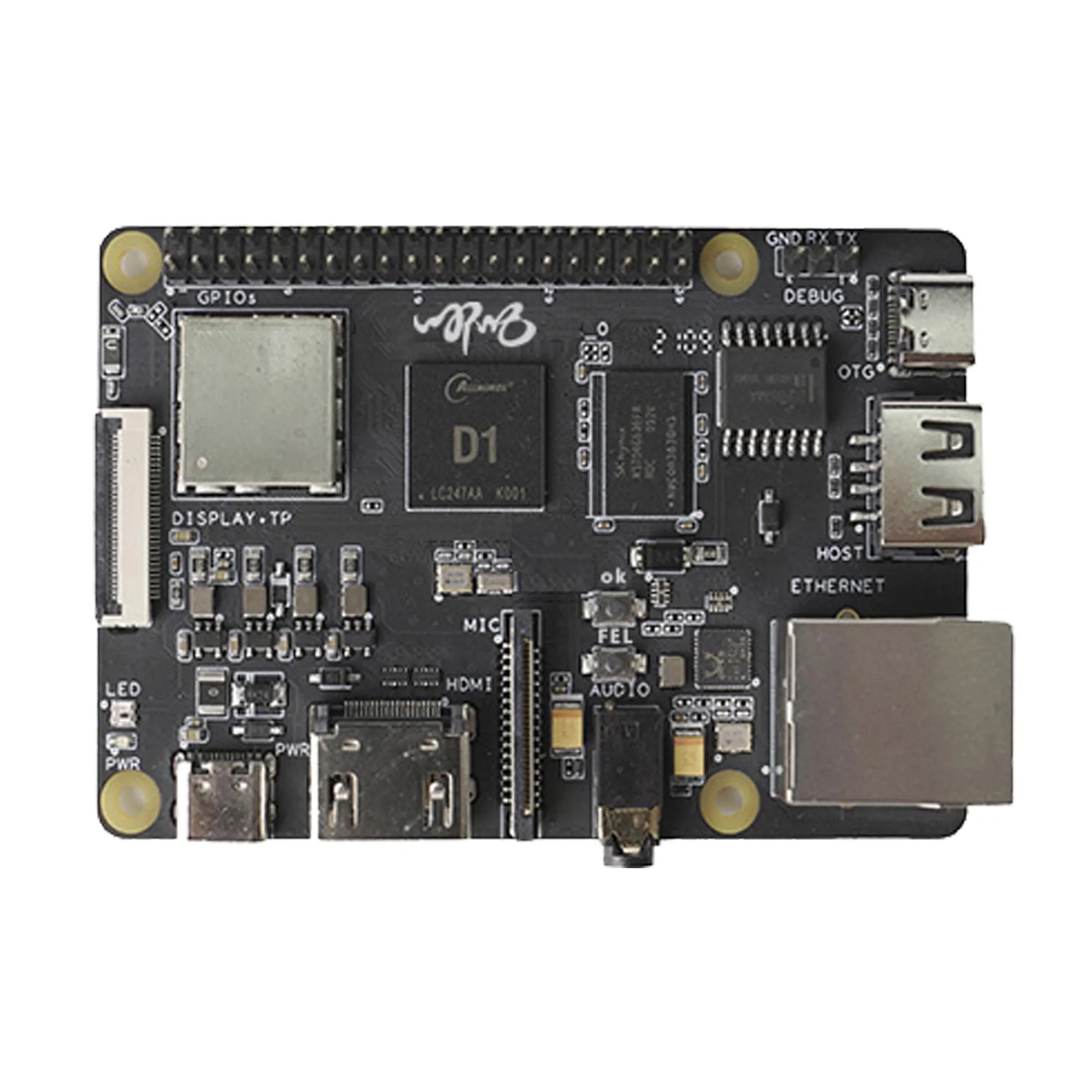 Allwinner D1 Nezha 64bit RISC-V لينكس SBC مجلس التنمية ، 1.0GHz مع 1GByte DDR3 ، دعم تينا/ديبيان النظام