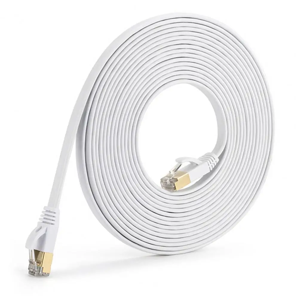 สูง15M/20M/25M/สาย Ethernet 30M Cat7 RJ45 M/M บางแบนความเร็วสูง Shielded Twisted Pair Lan Lan