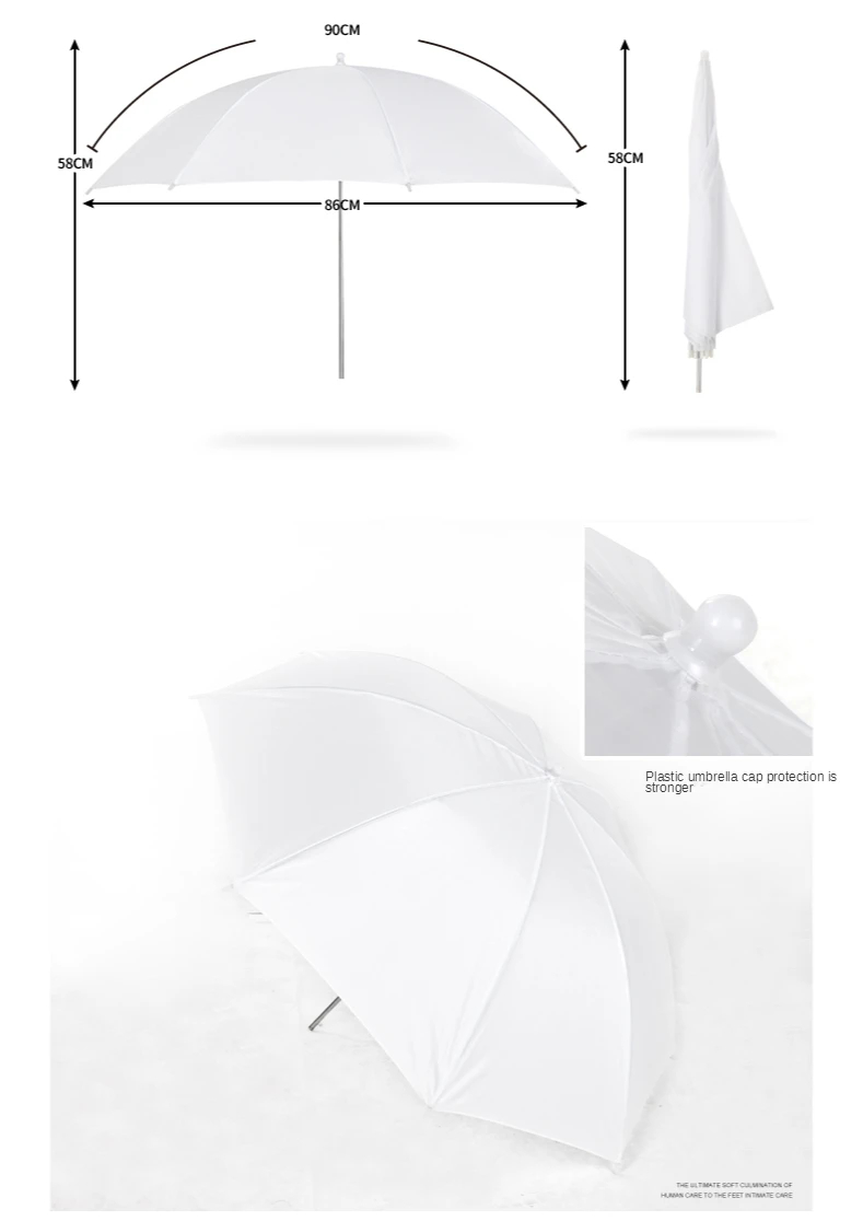Guarda-chuva de luz macia de 33 tamanhos, guarda-chuva branco de alta qualidade para fotografia, estúdio de luz e refletores