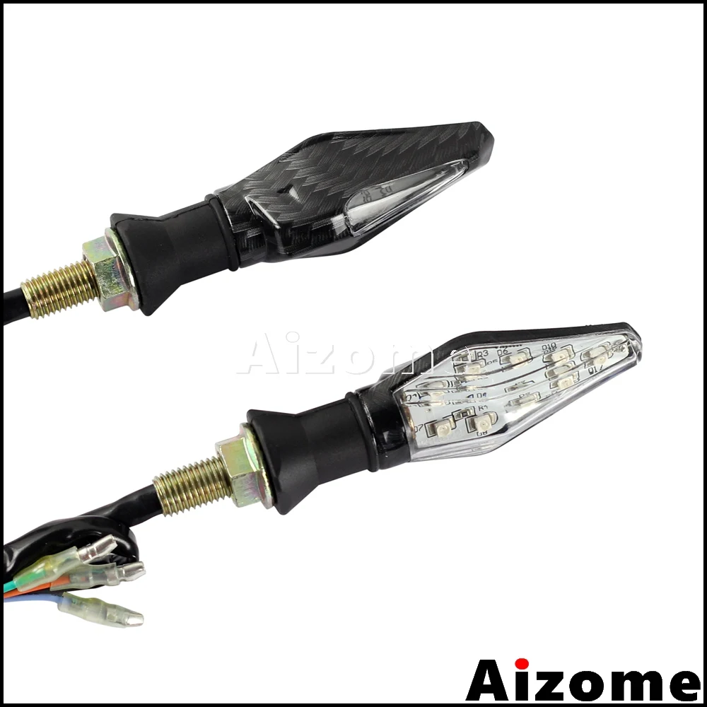 8mm Motorcycle LED Turn Signals Amber Flash Light For Yamaha Honda Suzuki Kawasaki CBR ZXR GSXR GS YZF Turn Indicator Blinkers