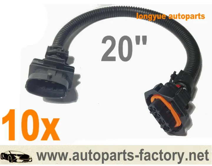 Longyue 10pcs 4 way O2 Oxygen Sensor Extensions Wiring Loom for Leads VE Commodore 3.6ltr V6 SIDI Engine