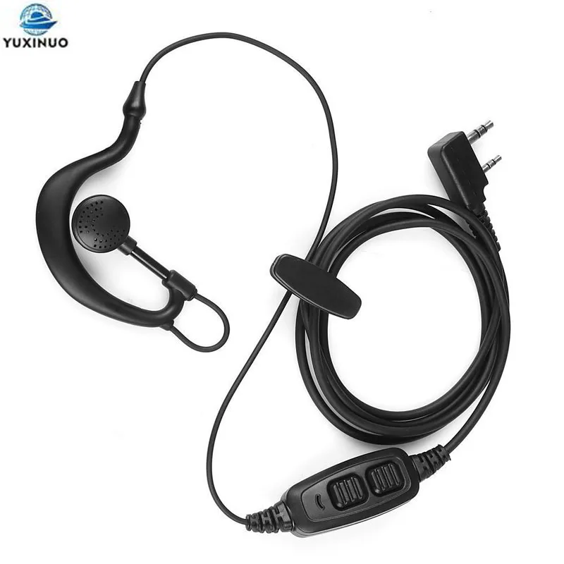 Original UV-82 Dual PTT Mic Earpiece Eear Hook Headset Microphone For Baofeng UV-8D UV82 UV82L UV-89 Walkie Talkies Accessories