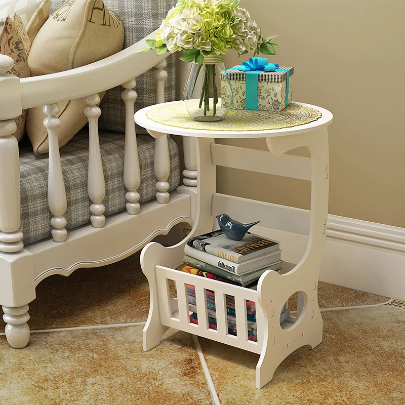 Simple Small Table Sofa Side Table Mini Square Table Living Room Coffee Table Bedside Storage Cabinet Bedroom Bedside Table