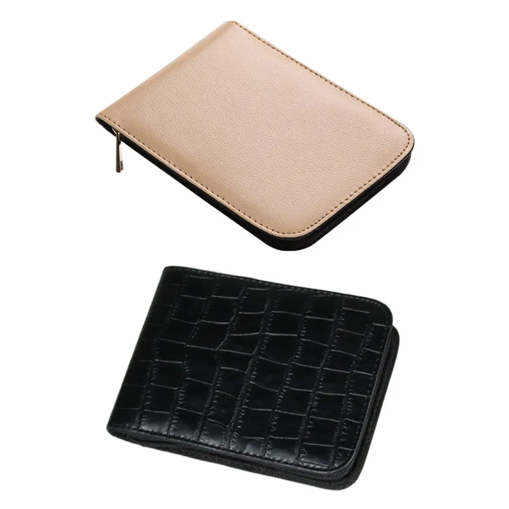 جراب قلم حبر من جلد البولي يوريثان ، سعة كبيرة ، لون أسود ، 12 فتحة ، جراب قلم للأعمال ، مكتب ، للجنسين ، متين