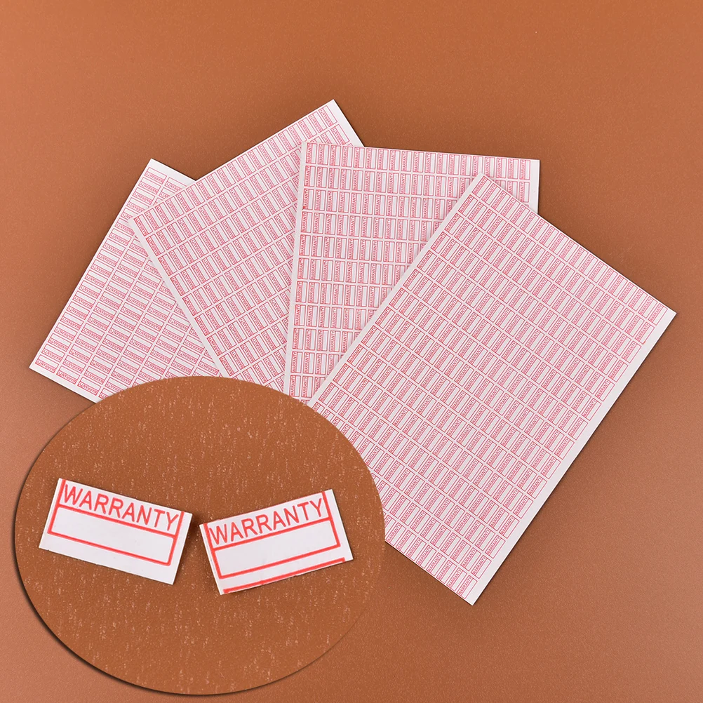 1000pcs/pack Warranty Void If Removed Sticker Security Seal Red Color Rectangle Shape Fragile Label Size 10mm*5mm