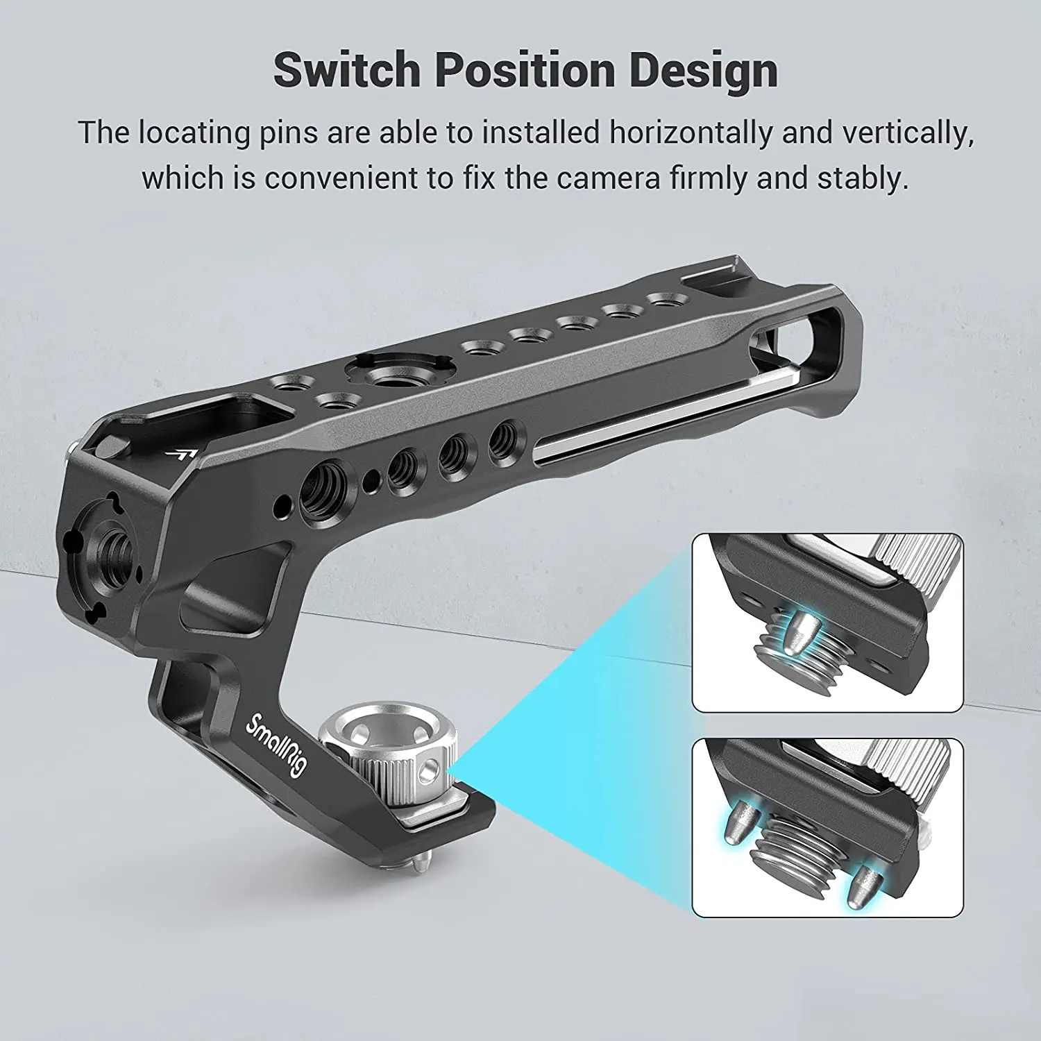 SmallRig Universal Arri Localização Punho Superior, Dslr Camera Cage, microfone, Shoe Mount, DIY, 2165, 15mm Rod Clamp