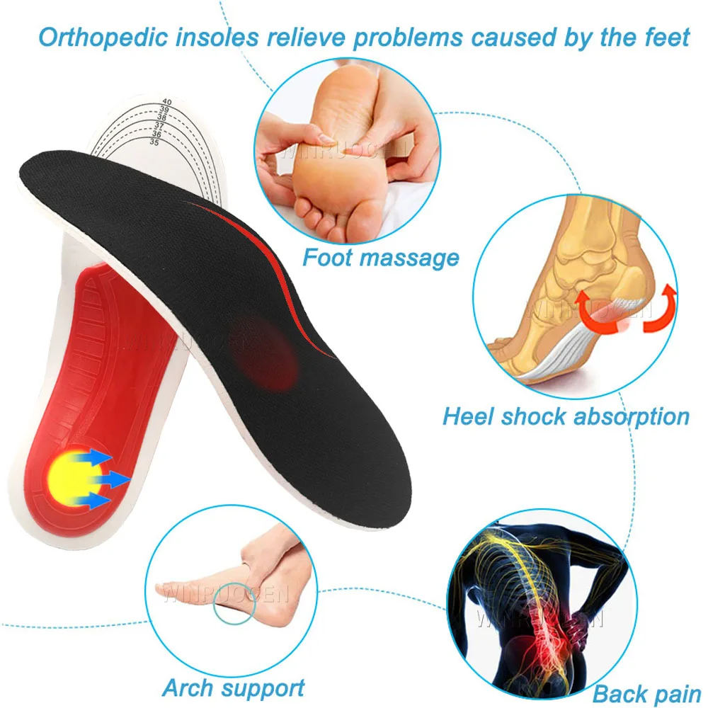 Orthopedic Insole Flat Feet Arch Support Shoe Inserts For Foot Pain Relief Heel Spur Plantar Fasciitis Over-pronation Correction