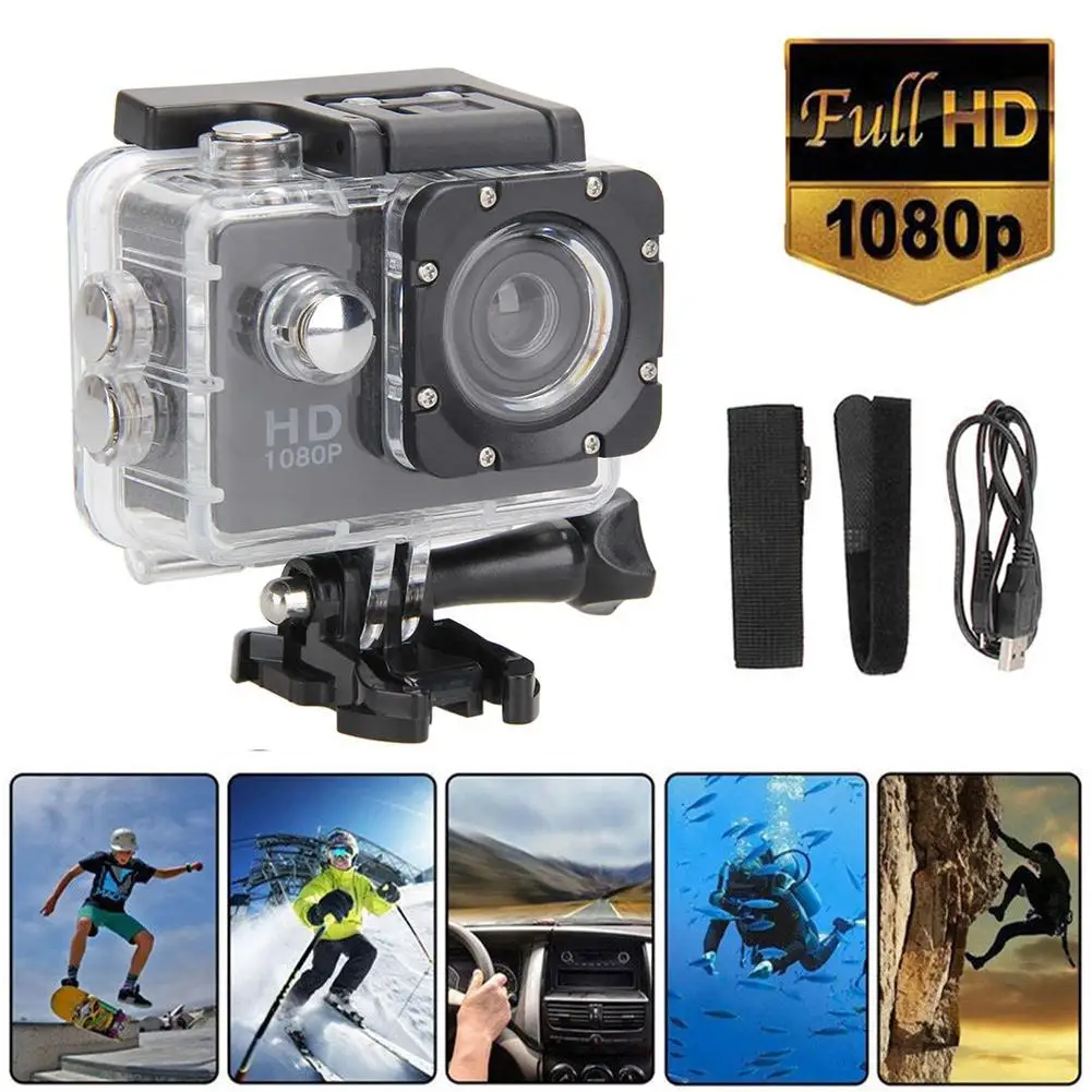 for Car Motorcycle Bicycle Full HD 1080P Waterproof Camera Swimming Diving Camcorder Sports Video Recorder Mini Portable Camera