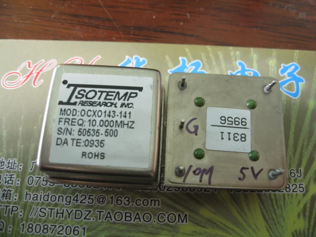 5pcs Old Isotemp Constant Temperature Crystal Oscillator 10MHz OCXO 5V Square Wave ocxo 143 -141