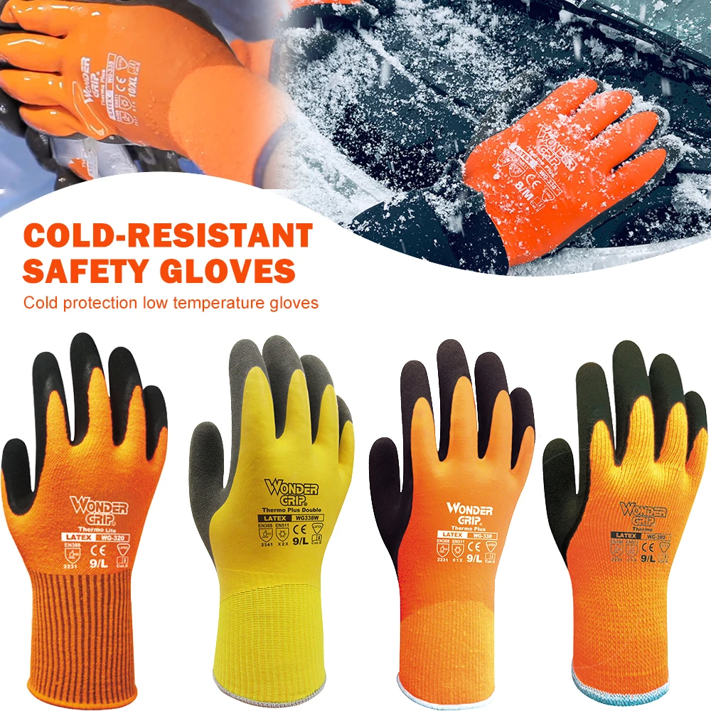 

Wonder Grip Thicken Garden Working Gloves Coldproof Work Gloves Double Layer Latex Coated Protection Gardening Gloves