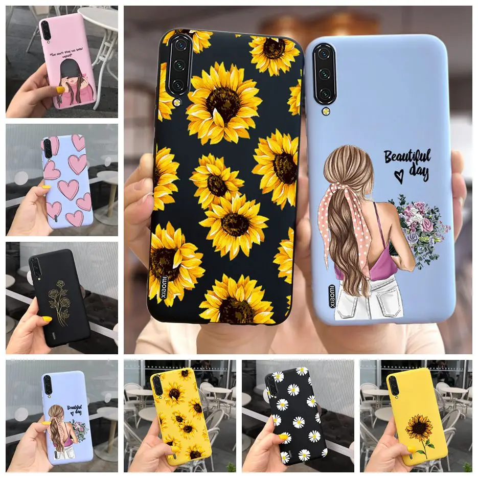 For Cover Xiaomi Mi A3 Case Beautiful Flowers Butterfly Soft Slim Fundas For Xiaomi MiA3 Mi A 3 A3 Phone Cases Babk Cover Bumper