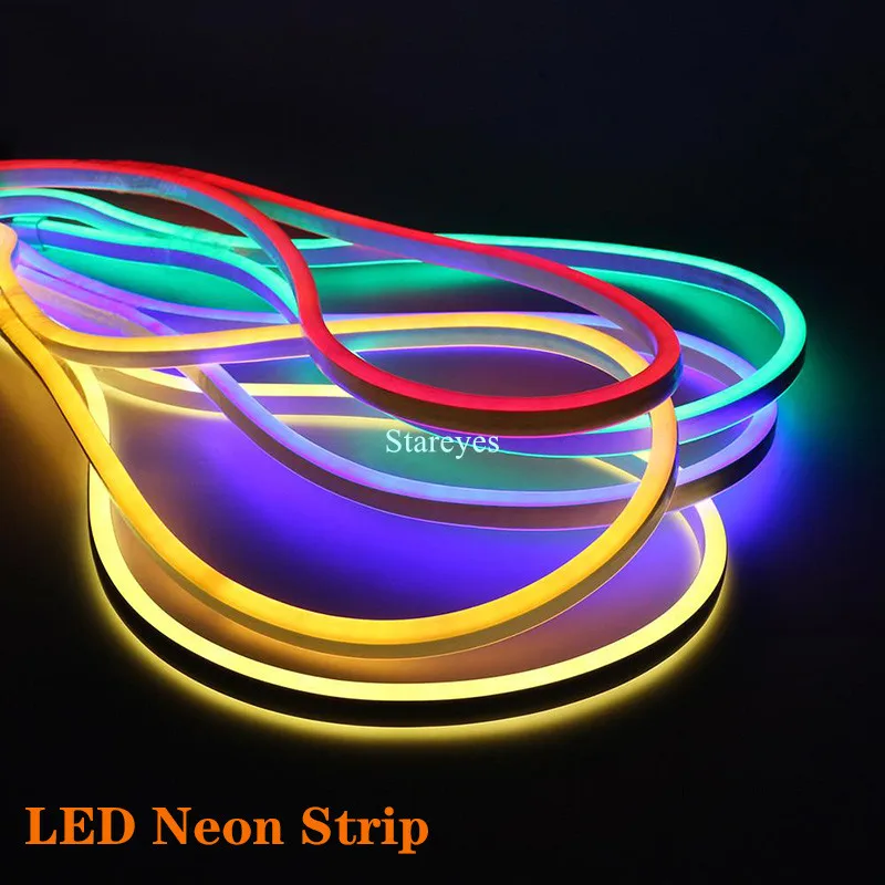 Led Neon Light Waterproof DC12V LED strip SMD 2835 5m 120LEDs/m Diode Tape Flexible Rope for DIY Christmas Decor  Ribbons Light