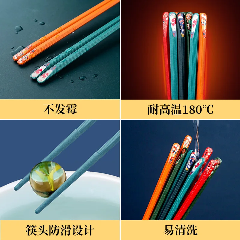 24CM High-end And Easy To Clean Japanese Style Pointed Chopsticks Non-slip Anti Dinner Sushi Sticks For Family Hotels D426