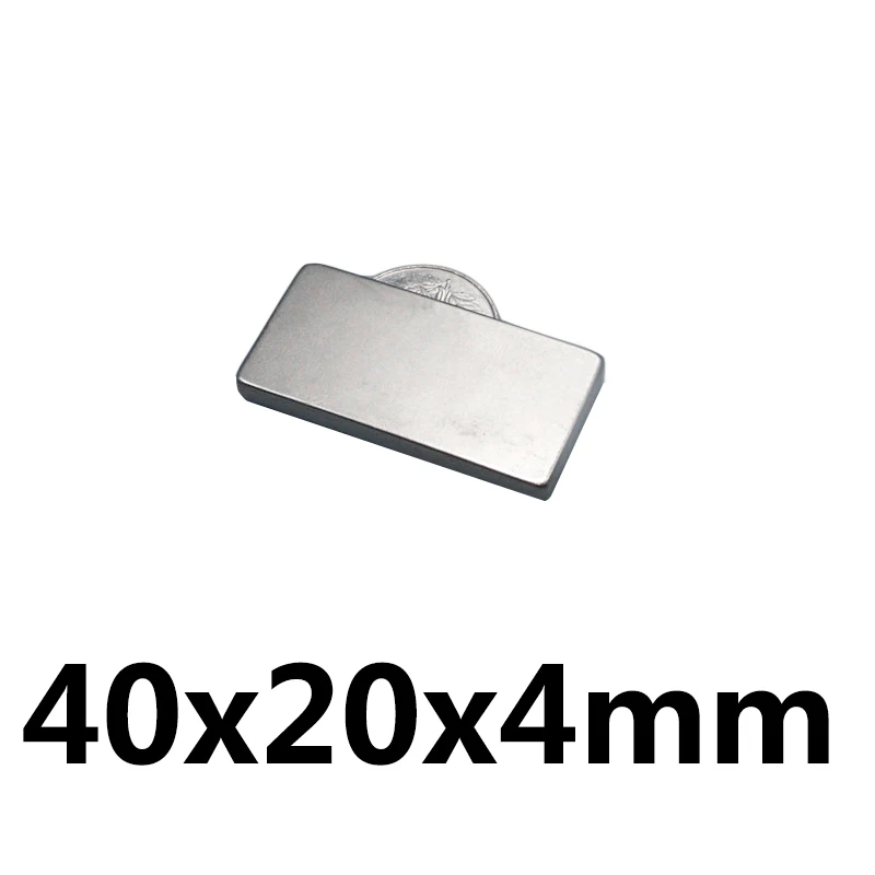 40x20x4 mm Block Powerful Magnets Thickness 4mm Neodymium Magnet 40x20x4mm Strong Permanent NdFeB Magnet 40*20*4 mm