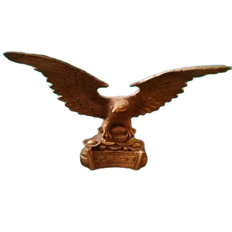 

Copper Zhaocai Copper Eagle Eagle Wings Can Cause Wangcai Falls On The Rich Bronze Mascot Jinpeng