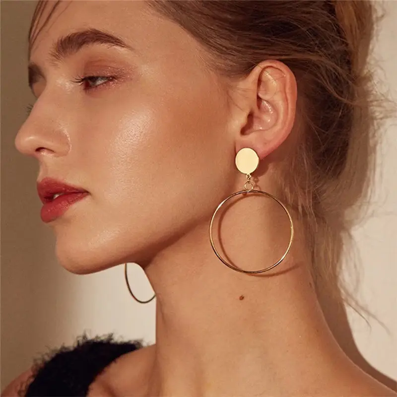 2020 Fashion Statement Earrings Big Geometric Round Earrings For Women Pendant Earrings Drop Earing Modern Women Jewelry Gifts