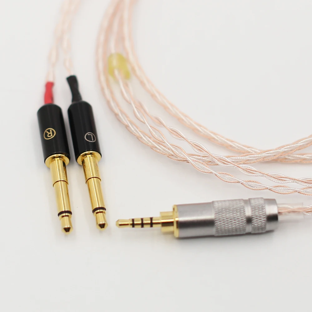 Audiocrast 8 Nhân Tai Nghe Thay Thế Dây Cáp Âm Thanh Audio Cáp Nâng Cấp Cho Meze 99 Kinh Điển/Tiêu Cự Đóng Hệ Tai Nghe